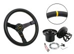 Set Luisi Mirage Sportlenkrad Leder schwarz geschüsselt & Nabe passend für Audi A4 1994-1997 W1409